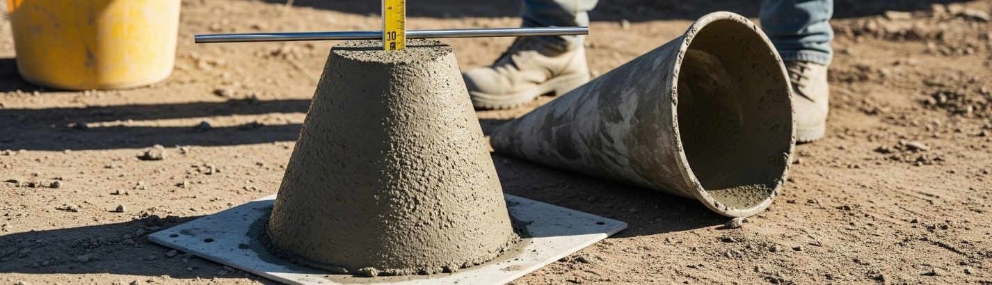 Concrete Slump Cone Test: Procedure, Apparatus, & Slump Cone Size